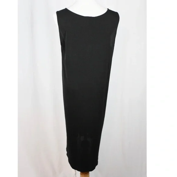 Eileen Fisher Little Black Dress, Silk Basics Dress, Sz L, Spring Formal - Picture 3 of 7